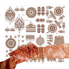 12 Pieces Henna Tattoo Kit Temporary Tattoo Adult Stickers Lace Pattern Fake Tat