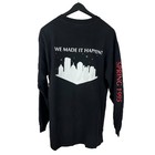 Vintage 1995 Spring Long Sleeve Single Stitch Night Life Graphic Shirt Size L