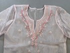 Pink Sheer Barong Filipiniana Blouse  Embroidered Kimono Top  see Desc For Meas 