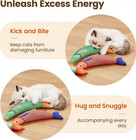 1pc Catnip Fish Cat Toy Plush Interactive Sound Chew Kitten Toy - New