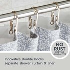 Rustproof Stainless Steel Double Shower Hooks  Brushed Nickel  12