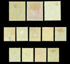 Gb - British Post Office In Morocco 1907-10  Kevii Surch  Set  Sc  35-45 Mint Mh