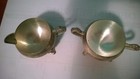 Vtg Silver Plate Coffee tea Set With 2pcs  Milk Pitcher   Sugar Bowl 2 1 4 x 5  