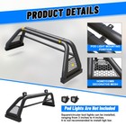 Roll Sport Bar Chase Rack Bed Bar For 2011-2025 Dodge Ram 1500 25 3500 Universal