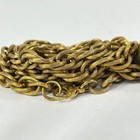 Gilded Brass Necklace With Ring Pendant Nigeria 30 Inch