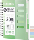 Small 5 Subject Notebook College Ruled Spiral Notebook 5x7 With Dividers Tabs   