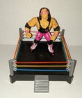 Wwf Hasbro Bret The Hitman Hart Pink Heart Series 4 1992 Action Figure With Case