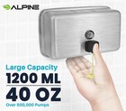 Alpine Commercial Wall-mounted Soap Dispenser     Stainless Steel  Liquid  Manu   