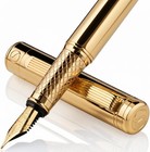 Luxury Fountain Pen - Stunning Gold Luxury Pen  Real Gold Finsih  Schmidt Gil   