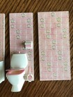 Vintage Lundby 1970 s Dollhouse Furniture Pink Bathroom Tub   Toilet