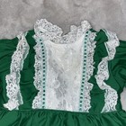 Vtg Martha   s Miniatures Girls Pageant Circle Dress Green Ruffles Sz 24 Mo