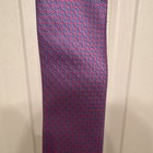 Harvie   Hudson Men s Designer Geometric Silk Tie Purple Pink Blue