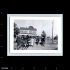 Old Vintage Photo Solo Woman Mule Pack Street Scene Found Snapshot Photograph
