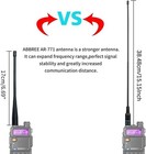 Abbree Ar-771 Ham Radio Antenna 15 15inch Dual Band Vhf uhf Sma-female Soft Whip