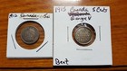     1912 1915 1916 1917 1922 1926 1927 1929 1934 Canada 5 Cent Silver George V Lot