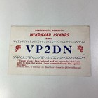 British West Indies Qsl Radio Card 1954 Windward Islands Jack Jeffery Stamp