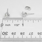 Floral Art Wedding Bridal Party Stud Earrings Pairs Jewelry 18k Gp Crystal Clear