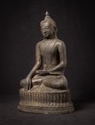 Old Bronze Burmese Ava Buddha Statue From Burma  myanmar   Early 20th Century