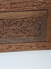 Vintage Carved Wood Expandable Book Rack Bookends Floral Design Adjustable