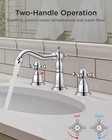 Forious Fb-03034ch Chrome Bathroom Faucet 2-handle 8 Inch Widespread Antique