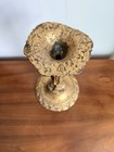 Antique French Empire Gilded Bronze Candlestick 12  Tall Heavy 4lb Ornate Base
