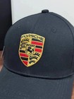Genuine Porsche Motorsport Crest Black Baseball Cap Adjustable Men s Hat Nwt