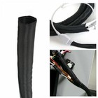 Cable Protectors Resist High Temp Self-closed Split Braided Wire Sleeving Tube