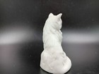 White Long Haired Cat Kitten Vintage Porcelain Ceramic Figurine 3 5 