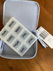 Vera Bradley Travel Pill Case Box Bengal Lily Purple 7 Day 8 Compartments New
