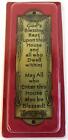 Holy Land Market House Blessing Mezuzah With Scroll - Bronze Tone