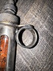 Antique Veterinarian Metal   Glass Syringe W Finger Loop
