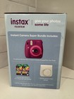 Fujifilm Instax Mini 9 Instant Camera Purple Pink Bundle 2 Film Packs White Case