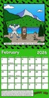 2026 Bigfoot Xing 12-month Cartoon Wall Calendar - Sasquatch  Yeti And More 