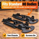 Universal Slot Car Chassis Ho Scale For Standard Ho Gauge Track Vehicles  Black