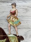 Antique Victorian Die Cut Scrap Circus Performer Lady On Horse