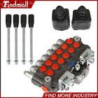Hydraulic Backhoe Directional Control Valve W  2 Joysticks  6 Spool  11 Gpm