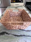 Woven Seagrass Basket Organizer - Natural Brown