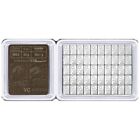 50 X 1 Gram Palladium Combibar    - Valcambi Suisse  9995 Fine Bar - In Assay Card
