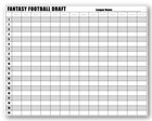Fantasy Football Draft Board   14 Teams X 20 Rounds - Holds 1 X 2 625    Labels