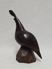 Vintage Hand-carved Ironwood Quail Pheasant Bird Sculpture  7 3 4 x 6 