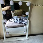 Impressions Vanity Company Led Lighted Tabletop Makeup Mirror White Rectangle