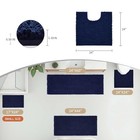 Toilet Rug 24x24 Inch - Navy Blue U-shaped Bathroom Floor Mat  Soft Shaggy 