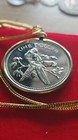 Gem 1979 Belize Scarlet Macaw Parrot Coin Pendant W  18  925 18kgf Foxtail Chain