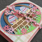 Handmade Glitter Easter Cardstock Greeting Card With Matching Envelope
