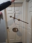 Stunning Large Antique Brass   Cast Iron Balance Scale  canatib  Inscribed 