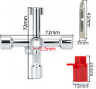 2 Pcs 4 Way Sillcock Key Kit For Hose Valve Faucet Switch