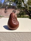 Vintage Traditional Wooden Daruma Carving Handcrafted Japanese Art Buddhism