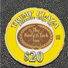  rare   20 Donald Trump Plaza Knife   Fork Inn Casino Poker Chip Ltd 300