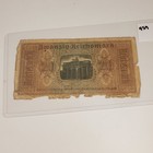 1939 Germany 20 Mark Banknote Note Bill Currency Condition Rough