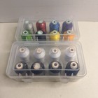 Brothread Embroidery Thread Lot 16 Spools 1000m Polyester W  Storage Boxes